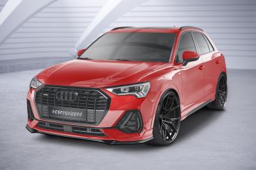 CSR Frontspoiler | Cup-Spoilerlippe mit ABE für Audi Q3 (F3) S-Line CSL665-L schwarz matt (Lackierung erforderlich)