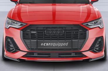 CSR Frontspoiler | Cup-Spoilerlippe mit ABE für Audi Q3 (F3) S-Line CSL665-L schwarz matt (Lackierung erforderlich)