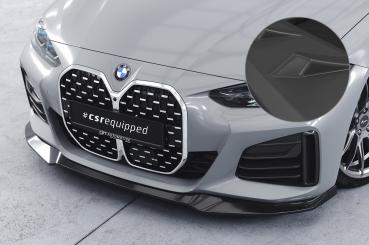 CSR Frontspoiler | Cup-Spoilerlippe mit ABE für BMW 4er (G26) / i4 M-Paket CSL668-L schwarz matt (Lackierung erforderlich)