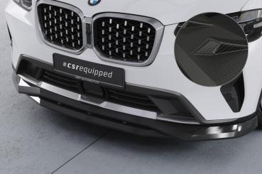 CSR Frontspoiler | Cup-Spoilerlippe mit ABE für BMW X4 (G02) CSL670-M Carbon Look matt strukturiert (keine Lackierung erforderlich)