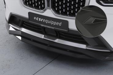 CSR Frontspoiler | Cup-Spoilerlippe mit ABE für BMW X4 (G02) CSL672-M Carbon Look matt strukturiert (keine Lackierung erforderlich)