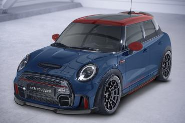 CSR Frontspoiler | Cup-Spoilerlippe mit ABE für Mini F55, F56, F57 JCW-Trim CSL673-G Glossy schwarz Hochglanz (keine Lackierung erforderlich)