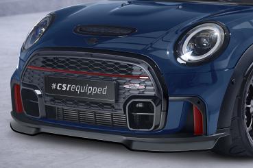CSR Frontspoiler | Cup-Spoilerlippe mit ABE für Mini F55, F56, F57 JCW-Trim CSL673-G Glossy schwarz Hochglanz (keine Lackierung erforderlich)