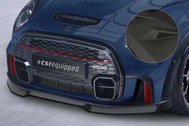 CSR Frontspoiler | Cup-Spoilerlippe mit ABE für Mini F55, F56, F57 JCW-Trim CSL673-M Carbon Look matt strukturiert (keine Lackierung erforderlich)