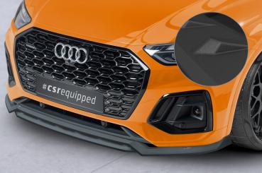 CSR Frontspoiler | Cup-Spoilerlippe mit ABE für Audi Q5 (FY/FYT) S-Line / SQ5 (FY) CSL677-S schwarz matt strukturiert (keine Lackierung erforderlich)