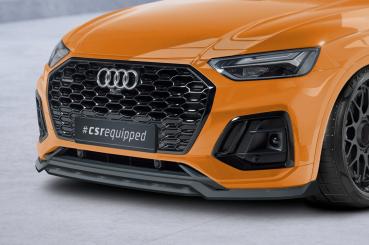 CSR Frontspoiler | Cup-Spoilerlippe mit ABE für Audi Q5 (FY/FYT) S-Line / SQ5 (FY) CSL677-L schwarz matt (Lackierung erforderlich)