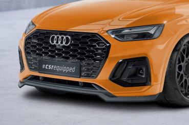 CSR Frontspoiler | Cup-Spoilerlippe mit ABE für Audi Q5 (FY/FYT) S-Line / SQ5 (FY) CSL677-L schwarz matt (Lackierung erforderlich)