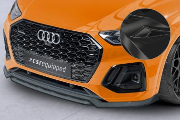 CSR Frontspoiler | Cup-Spoilerlippe mit ABE für Audi Q5 (FY/FYT) S-Line / SQ5 (FY) CSL677-G Glossy schwarz Hochglanz (keine Lackierung erforderlich)