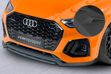 CSR Frontspoiler | Cup-Spoilerlippe mit ABE für Audi Q5 (FY/FYT) S-Line / SQ5 (FY) CSL677-L schwarz matt (Lackierung erforderlich)
