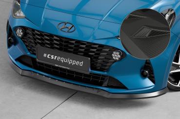 CSR Frontspoiler | Cup-Spoilerlippe mit ABE für Hyundai I10 (3. Gen) CSL687-M Carbon Look matt strukturiert (keine Lackierung erforderlich)