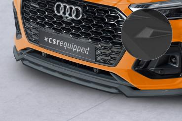 CSR Frontspoiler | Cup-Spoilerlippe mit ABE für Audi Q5 (FY/FYT) S-Line / SQ5 (FY) CSL689-S schwarz matt strukturiert (keine Lackierung erforderlich)