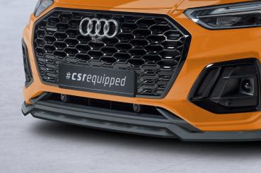 CSR Frontspoiler | Cup-Spoilerlippe mit ABE für Audi Q5 (FY/FYT) S-Line / SQ5 (FY) CSL689-G Glossy schwarz Hochglanz (keine Lackierung erforderlich)