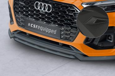 CSR Frontspoiler | Cup-Spoilerlippe mit ABE für Audi Q5 (FY/FYT) S-Line / SQ5 (FY) CSL689-M Carbon Look matt strukturiert (keine Lackierung erforderlich)