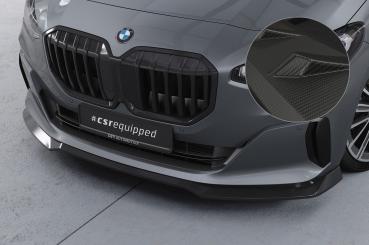 CSR Frontspoiler | Cup-Spoilerlippe mit ABE für BMW 2er (U06) Active Tourer CSL690-M Carbon Look matt strukturiert (keine Lackierung erforderlich)
