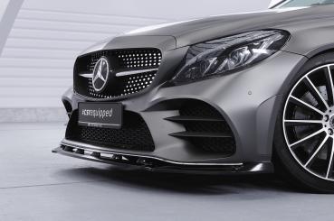 CSR Frontspoiler | Cup-Spoilerlippe mit ABE für Mercedes-Benz C-Klasse W205 AMG-Line CSL696-L schwarz matt (Lackierung erforderlich)