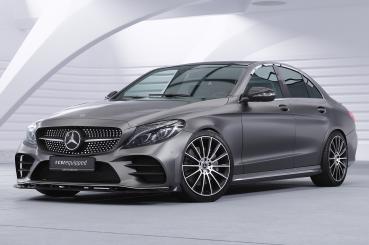 CSR Frontspoiler | Cup-Spoilerlippe mit ABE für Mercedes-Benz C-Klasse W205 AMG-Line CSL696-L schwarz matt (Lackierung erforderlich)