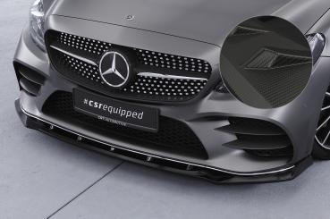 CSR Frontspoiler | Cup-Spoilerlippe mit ABE für Mercedes-Benz C-Klasse W205 AMG-Line CSL696-M Carbon Look matt strukturiert (keine Lackierung erforderlich)
