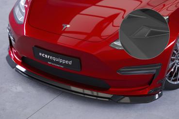 CSR Frontspoiler | Cup-Spoilerlippe mit ABE für Tesla Model 3 CSL702-L Lackierung erforderlich (schwarz matt)