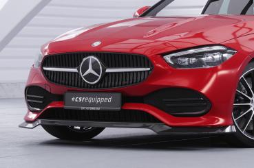 CSR Frontspoiler | Cup-Spoilerlippe mit ABE für Mercedes-Benz C-Klasse W206 / S206 CSL704-G Glossy schwarz Hochglanz (keine Lackierung erforderlich)