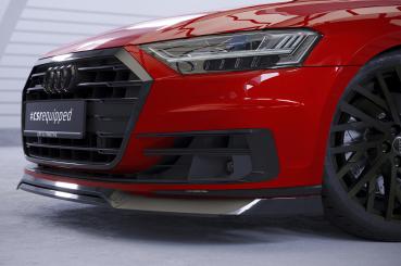 CSR Frontspoiler | Cup-Spoilerlippe mit ABE für Audi A8 (D5) CSL705-G Glossy schwarz Hochglanz (keine Lackierung erforderlich)