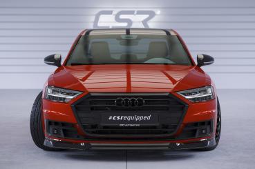 CSR Frontspoiler | Cup-Spoilerlippe mit ABE für Audi A8 (D5) CSL705-G Glossy schwarz Hochglanz (keine Lackierung erforderlich)