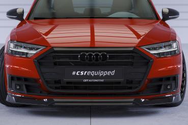 CSR Frontspoiler | Cup-Spoilerlippe mit ABE für Audi A8 (D5) CSL706-S schwarz matt strukturiert (keine Lackierung erforderlich)
