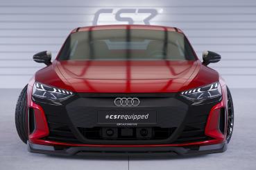 CSR Frontspoiler | Cup-Spoilerlippe mit ABE für Audi e-tron GT CSL707-L schwarz matt (Lackierung erforderlich)