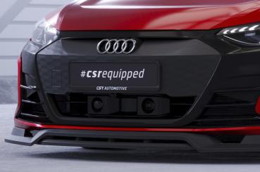 CSR Frontspoiler | Cup-Spoilerlippe mit ABE für Audi e-tron GT CSL708-L schwarz matt (Lackierung erforderlich)
