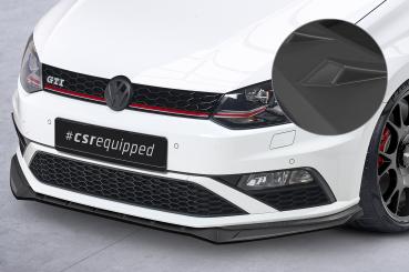 CSR Frontspoiler | Cup-Spoilerlippe mit ABE für VW Polo 5 (Typ 6C) GTI CSL709-L schwarz matt (Lackierung erforderlich)