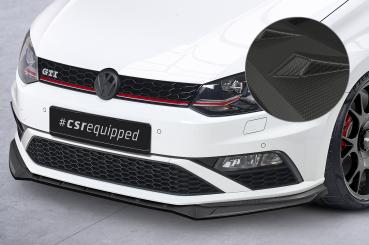 CSR Frontspoiler | Cup-Spoilerlippe mit ABE für VW Polo 5 (Typ 6C) GTI CSL709-M Carbon Look matt strukturiert (keine Lackierung erforderlich)