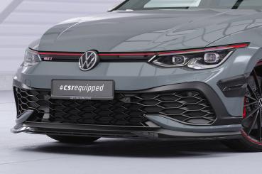 CSR Frontspoiler | Cup-Spoilerlippe mit ABE für VW Golf 8 (Typ CD) GTI Clubsport CSL711-L Lackierung erforderlich (schwarz matt)