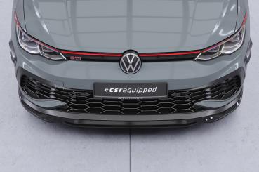 CSR Frontspoiler | Cup-Spoilerlippe mit ABE für VW Golf 8 (Typ CD) GTI Clubsport CSL711-L Lackierung erforderlich (schwarz matt)