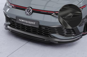 CSR Frontspoiler | Cup-Spoilerlippe mit ABE für VW Golf 8 (Typ CD) GTI Clubsport CSL711-G Glossy schwarz glänzend (keine Lackierung erforderlich)