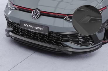 CSR Frontspoiler | Cup-Spoilerlippe mit ABE für VW Golf 8 (Typ CD) GTI Clubsport CSL711-L Lackierung erforderlich (schwarz matt)
