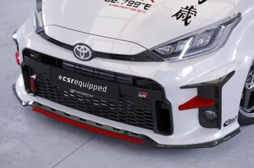 CSR Frontspoiler | Cup-Spoilerlippe mit ABE für Toyota GR Yaris (XP21) CSL713-M Carbon Look matt strukturiert (keine Lackierung erforderlich)