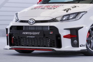 CSR Frontspoiler | Cup-Spoilerlippe mit ABE für Toyota GR Yaris (XP21) CSL713-M Carbon Look matt strukturiert (keine Lackierung erforderlich)