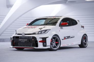 CSR Frontspoiler | Cup-Spoilerlippe mit ABE für Toyota GR Yaris (XP21) CSL713-M Carbon Look matt strukturiert (keine Lackierung erforderlich)