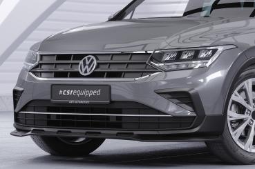 CSR Frontspoiler | Cup-Spoilerlippe mit ABE für VW Tiguan 2 (Typ AD) CSL717-M Carbon Look matt strukturiert (keine Lackierung erforderlich)