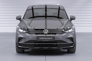 CSR Frontspoiler | Cup-Spoilerlippe mit ABE für VW Tiguan 2 (Typ AD) CSL717-M Carbon Look matt strukturiert (keine Lackierung erforderlich)