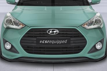 CSR Frontspoiler | Cup-Spoilerlippe mit ABE für Hyundai Veloster MK1 Turbo CSL719-G Glossy schwarz Hochglanz (keine Lackierung erforderlich)
