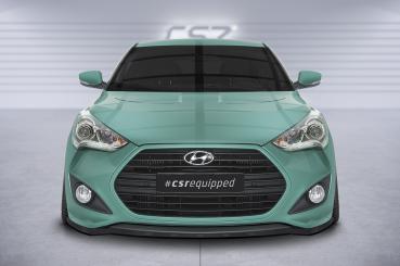 CSR Frontspoiler | Cup-Spoilerlippe mit ABE für Hyundai Veloster MK1 Turbo CSL719-G Glossy schwarz Hochglanz (keine Lackierung erforderlich)