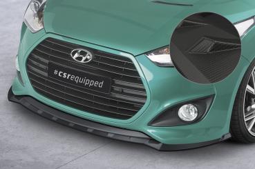 CSR Frontspoiler | Cup-Spoilerlippe mit ABE für Hyundai Veloster MK1 Turbo CSL719-M Carbon Look matt strukturiert (keine Lackierung erforderlich)