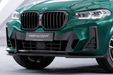 CSR Frontspoiler | Cup-Spoilerlippe mit ABE für BMW X3 G01 / X4 G02 M-Paket CSL722-L schwarz matt (Lackierung erforderlich)