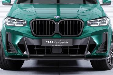 CSR Frontspoiler | Cup-Spoilerlippe mit ABE für BMW X3 G01 / X4 G02 M-Paket CSL722-L schwarz matt (Lackierung erforderlich)