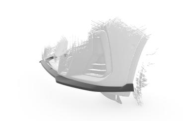 CSR Frontspoiler | Cup-Spoilerlippe mit ABE für BMW X3 G01 / X4 G02 M-Paket CSL722-L schwarz matt (Lackierung erforderlich)