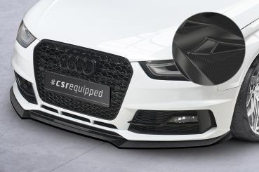 CSR Frontspoiler | Cup-Spoilerlippe mit ABE für Audi A4 B8 (Typ 8K) CSL723-C Carbon Look Hochglanz (keine Lackierung erforderlich)