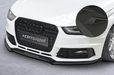 CSR Frontspoiler | Cup-Spoilerlippe mit ABE für Audi A4 B8 (Typ 8K) CSL723-M Carbon Look matt strukturiert (keine Lackierung erforderlich)