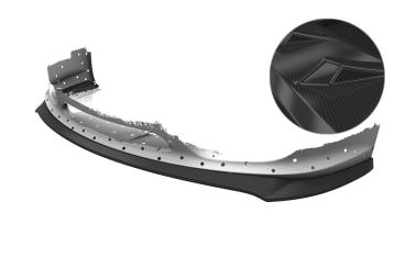 CSR Frontspoiler | Cup-Spoilerlippe mit ABE für Porsche 987 Boxster CSL725-C Carbon Look glänzend (keine Lackierung erforderlich)