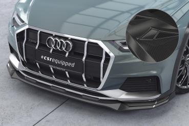 CSR Frontspoiler | Cup-Spoilerlippe mit ABE für Audi A6 C8 (Typ 4K/F2) Allroad CSL726-C Carbon Look Hochglanz (keine Lackierung erforderlich)