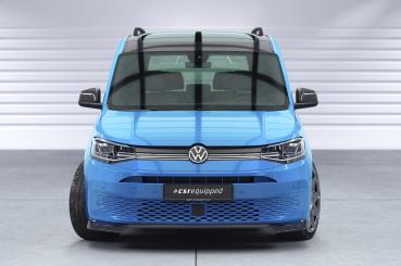 CSR Frontspoiler | Cup-Spoilerlippe mit ABE für VW Caddy 5 (Typ SB) CSL727-M Carbon Look matt strukturiert (keine Lackierung erforderlich)